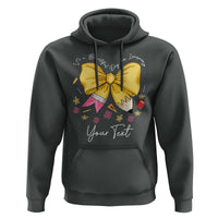 Personalized Teacher Coquette Bow Hoodie Custom Name Cute Teacher Appreciation Gift - Wonder Print Shop