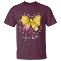 Personalized Teacher Coquette Bow T Shirt Custom Name Cute Teacher Appreciation Gift - Wonder Print Shop