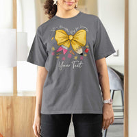 Personalized Teacher Coquette Bow T Shirt For Women Custom Name Cute Teacher Appreciation Gift - Wonder Print Shop