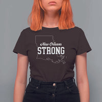 Nola Strong T Shirt For Women Support Louisiana 2025 New Orleans Map