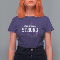 Nola Strong T Shirt For Women Support Louisiana 2025 New Orleans Map
