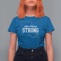 Nola Strong T Shirt For Women Support Louisiana 2025 New Orleans Map