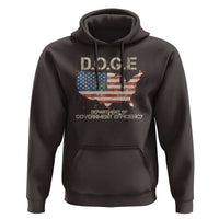 D.O.G.E. DOGE Department of Government Efficiency Hoodie American Flag US Map