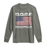 DOGE Department of Government Efficiency US Flag Long Sleeve Shirt