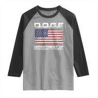 DOGE Department of Government Efficiency US Flag Raglan Shirt