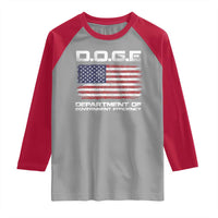 DOGE Department of Government Efficiency US Flag Raglan Shirt