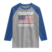 DOGE Department of Government Efficiency US Flag Raglan Shirt