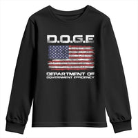 DOGE Department of Government Efficiency US Flag Youth Sweatshirt
