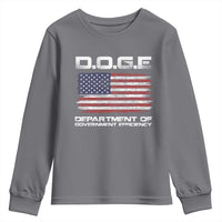 DOGE Department of Government Efficiency US Flag Youth Sweatshirt