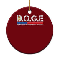 DOGE Department of Government Efficiency Ceramic Ornament - Wonder Print Shop