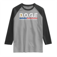 DOGE Department of Government Efficiency Raglan Shirt - Wonder Print Shop