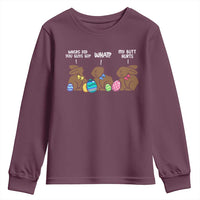 Funny Easter Bunny Youth Sweatshirt Chocolate Rabbit Where Did You Guys Go