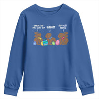 Funny Easter Bunny Youth Sweatshirt Chocolate Rabbit Where Did You Guys Go