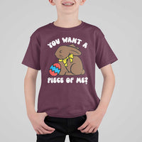 Funny Easter Bunny T Shirt For Kid Chocolate Rabbit You Want Piece Of Me