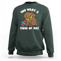 Funny Easter Bunny Sweatshirt Chocolate Rabbit You Want Piece Of Me