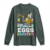 Easter Eggs-Cavator Long Sleeve Shirt Bunny Excavator