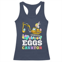 Easter Eggs-Cavator Racerback Tank Top Bunny Excavator