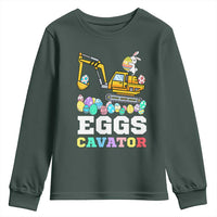 Easter Eggs-Cavator Youth Sweatshirt Bunny Excavator