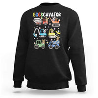 Easter Eggs-Cavator Sweatshirt Bunny Excavator Construction Trucks