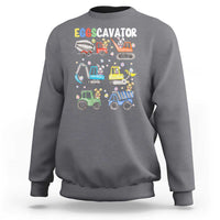 Easter Eggs-Cavator Sweatshirt Bunny Excavator Construction Trucks