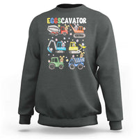 Easter Eggs-Cavator Sweatshirt Bunny Excavator Construction Trucks