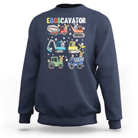 Easter Eggs-Cavator Sweatshirt Bunny Excavator Construction Trucks