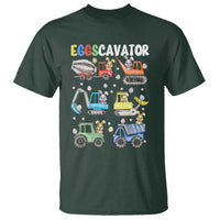 Easter Eggs-Cavator T Shirt Bunny Excavator Construction Trucks