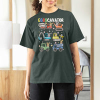 Easter Eggs-Cavator T Shirt For Women Bunny Excavator Construction Trucks