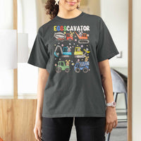 Easter Eggs-Cavator T Shirt For Women Bunny Excavator Construction Trucks