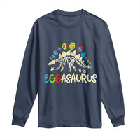 Easter Dinosaur Long Sleeve Shirt Kids Eggasaurus Easter Stegosaurus Dino Toddler Boys - Wonder Print Shop