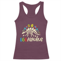 Easter Dinosaur Racerback Tank Top Kids Eggasaurus Easter Stegosaurus Dino Toddler Boys - Wonder Print Shop