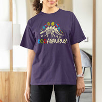 Easter Dinosaur T Shirt For Women Kids Eggasaurus Easter Stegosaurus Dino Toddler Boys - Wonder Print Shop