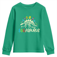 Easter Dinosaur Youth Sweatshirt Kids Eggasaurus Easter Stegosaurus Dino Toddler Boys - Wonder Print Shop