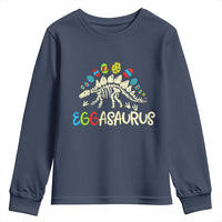 Easter Dinosaur Youth Sweatshirt Kids Eggasaurus Easter Stegosaurus Dino Toddler Boys - Wonder Print Shop