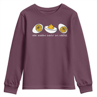 Funny Easter Youth Sweatshirt You Know Why Im Here - Wonder Print Shop