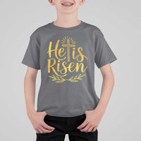 He Is Risen T Shirt For Kid Jesus Easter Religious Christians - Wonder Print Shop