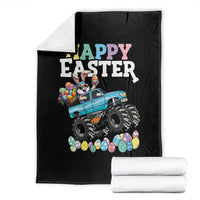 Boys Happy Easter Bunny Monster Truck Throw Blanket Eggs Cool Rabbit Car Lovers Toddler - Wonder Print Shop