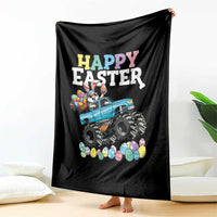 Boys Happy Easter Bunny Monster Truck Throw Blanket Eggs Cool Rabbit Car Lovers Toddler - Wonder Print Shop