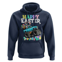 Boys Happy Easter Bunny Monster Truck Hoodie Eggs Cool Rabbit Car Lovers Toddler - Wonder Print Shop
