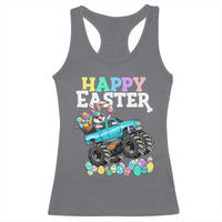 Boys Happy Easter Bunny Monster Truck Racerback Tank Top Eggs Cool Rabbit Car Lovers Toddler - Wonder Print Shop