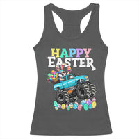 Boys Happy Easter Bunny Monster Truck Racerback Tank Top Eggs Cool Rabbit Car Lovers Toddler - Wonder Print Shop