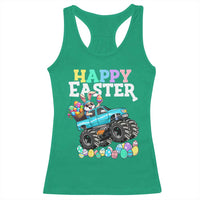 Boys Happy Easter Bunny Monster Truck Racerback Tank Top Eggs Cool Rabbit Car Lovers Toddler - Wonder Print Shop