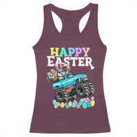Boys Happy Easter Bunny Monster Truck Racerback Tank Top Eggs Cool Rabbit Car Lovers Toddler - Wonder Print Shop