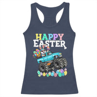 Boys Happy Easter Bunny Monster Truck Racerback Tank Top Eggs Cool Rabbit Car Lovers Toddler - Wonder Print Shop