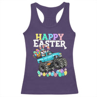 Boys Happy Easter Bunny Monster Truck Racerback Tank Top Eggs Cool Rabbit Car Lovers Toddler - Wonder Print Shop