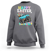 Boys Happy Easter Bunny Monster Truck Sweatshirt Eggs Cool Rabbit Car Lovers Toddler - Wonder Print Shop