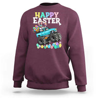 Boys Happy Easter Bunny Monster Truck Sweatshirt Eggs Cool Rabbit Car Lovers Toddler - Wonder Print Shop