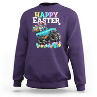 Boys Happy Easter Bunny Monster Truck Sweatshirt Eggs Cool Rabbit Car Lovers Toddler - Wonder Print Shop