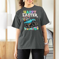 Boys Happy Easter Bunny Monster Truck T Shirt For Women Eggs Cool Rabbit Car Lovers Toddler - Wonder Print Shop