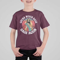 Funny Easter Jesus T Shirt For Kid Retro Vintage Guess Whos Back Again - Wonder Print Shop